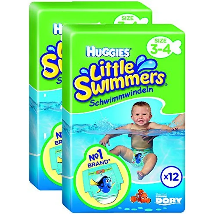 Huggies - Little Swimmers Einweg-Schwimmwindeln Größe 3-4 (2 x 12 Stück)
