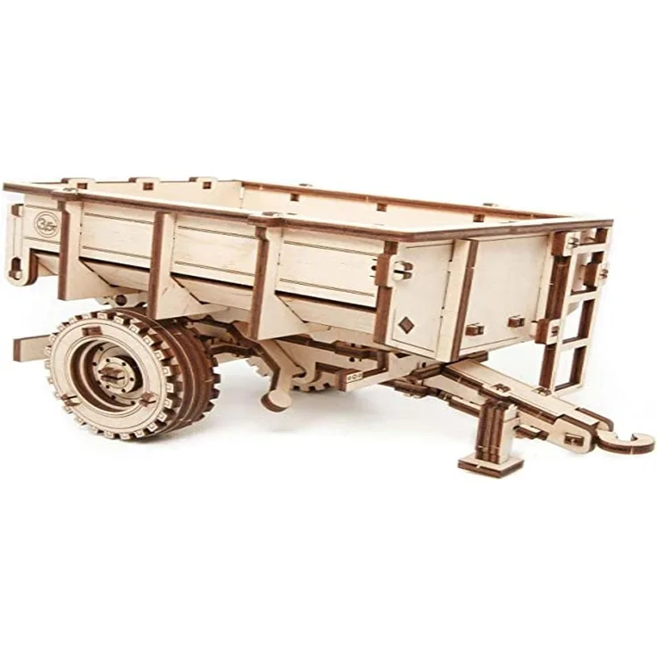EWA Eco-Wood-Art - 3D-Holzpuzzle für Jugendliche und Erwachsene - Traktor-Anhänger BELARUS-82 2022 - DIY-Bausatz, Selbstmontage, kein Kleber erforderlich - 68 Stück Natürlich