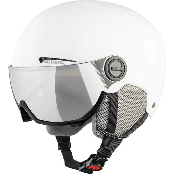 Alpina Arber Visor Q-lite White Matt, Größe 51 - 55 cm - Ski- & Snowboardhelm, Farbe Weiß – Bild 1