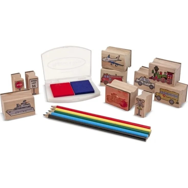 Melissa & Doug Vehicle Stamp Set Children''s stamp set 4 Jahr(e) Mehrfarbig