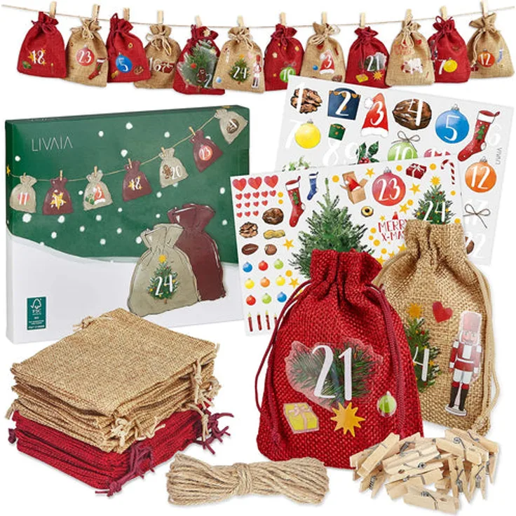 Adventskalender Zum Befüllen Schöner 2022 Jute Adventskalender Zum