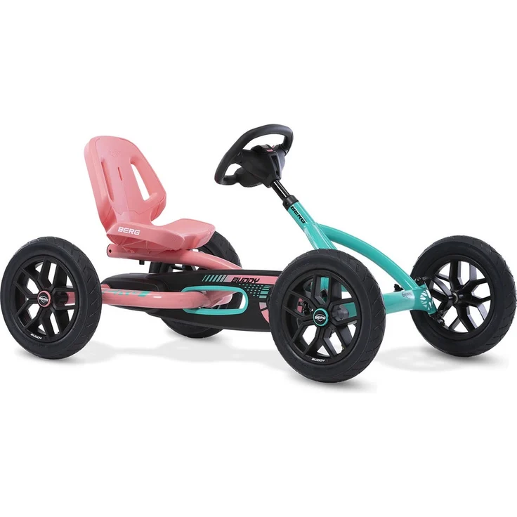 BERG 'Buddy 2. 0 Lua' Gokart, BF-R 2.0, ab 3 Jahren, 3-fach-Sitzverstellung, max. belastbar bis 50 kg, türkis/pink – Bild 1