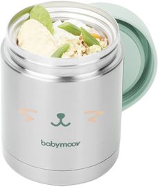 Babymoov EATS'ISY Edelstahl-Thermobehälter für Babynahrung, 350ml Füllmenge, hermetischer Schraubverschluss
