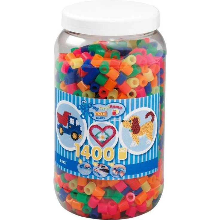 Hama Maxi Bügelperlen-Dose Neon-Mix 1. 400 Stück – Bild 3