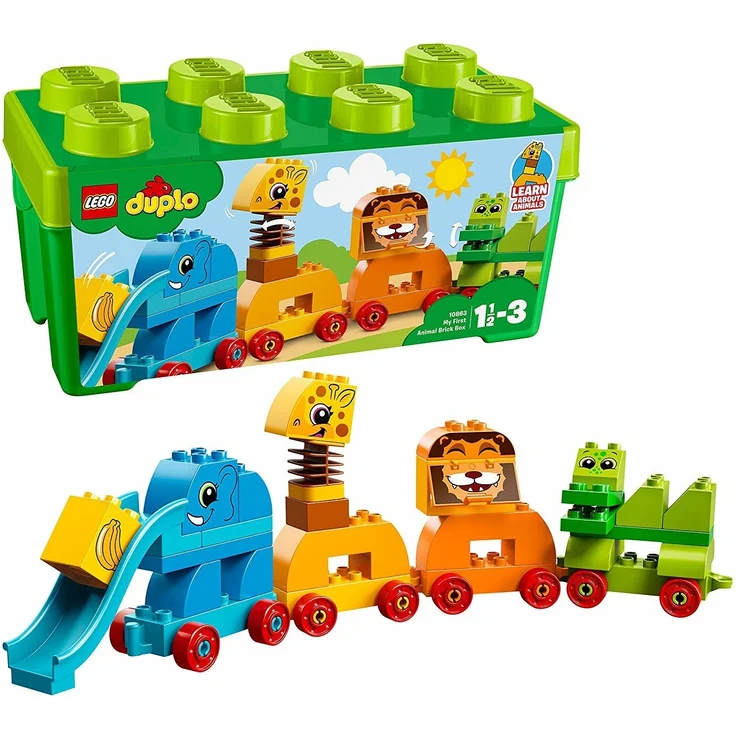 LEGO DUPLO 10863 'Meine erste Steinebox mit Ziehtieren', 34 Teile, ab 18 Monaten, kreatives Spielen – Bild 1