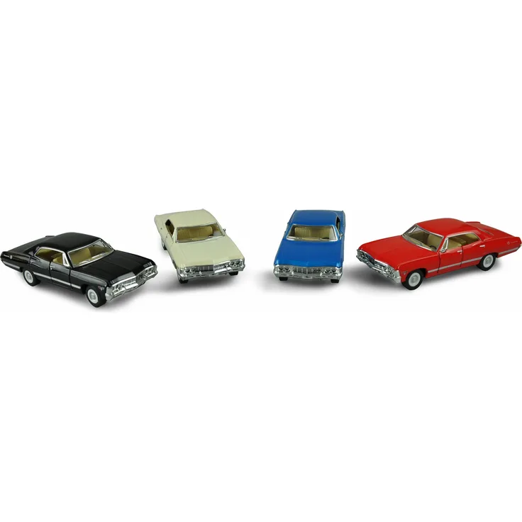 Amewi Rückzug Druckguss 1967 Chevrolet Impala 1:43, 12er Set im Display 200024