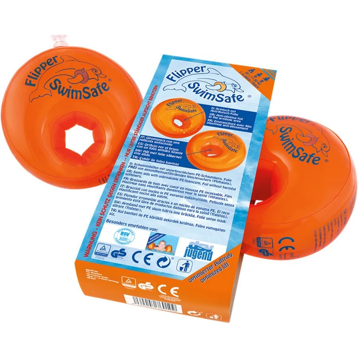 Flipper 'Swimsafe Schwimmhilfen mit unzerbrechlichem PE-Schaumkern', ab 12 Monaten, ab einem Armumfang von 13,5 cm geeignet – Bild 9
