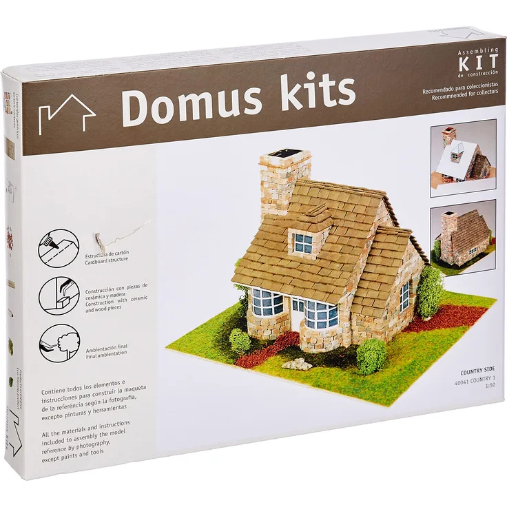 DOMUS Kits Domus Kits40041 1540 Teile Landhaus Modell 1:50, Mehrfarbig