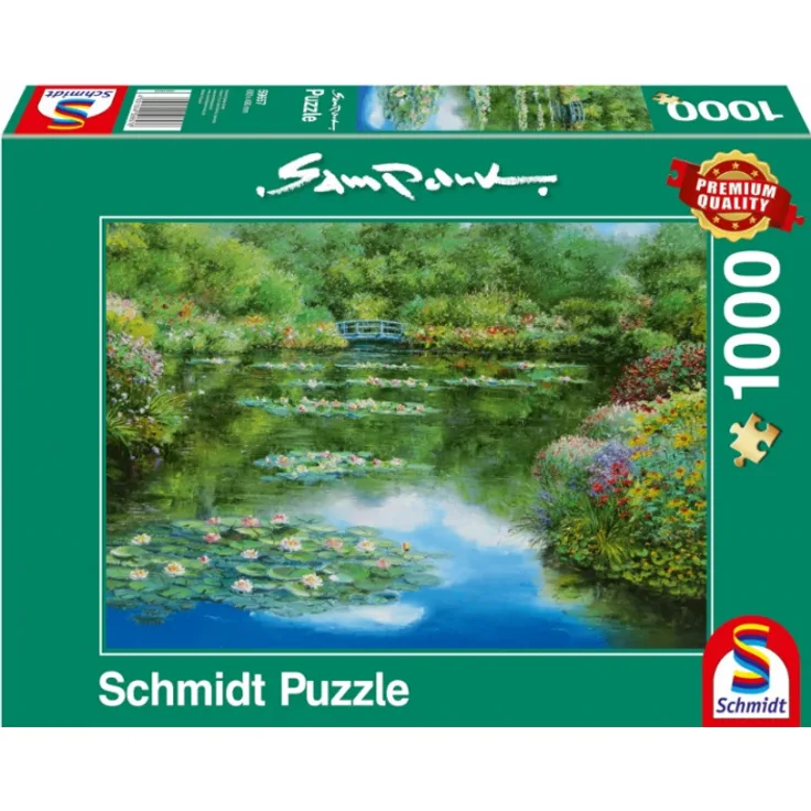 puzzle Seerosenteich 37 cm Karton 1000 Teile