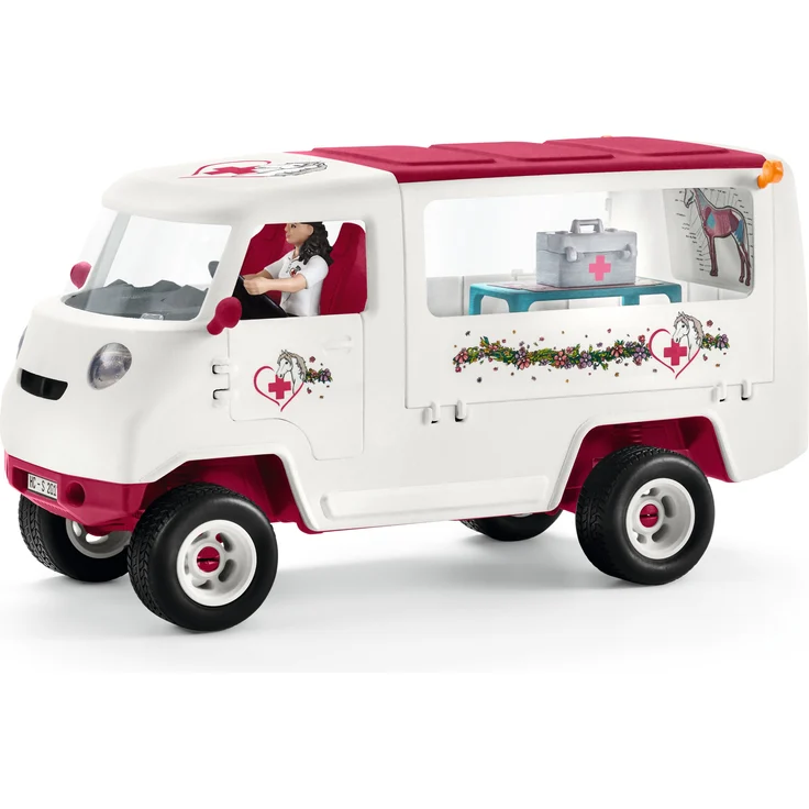 Schleich Horse Club 42439 'Mobile Tierärztin mit Hannoveraner Fohlen', ab 5 Jahren, 37 Teile, 30 x 25 x 14 cm - Preisvergleich – Bild 5