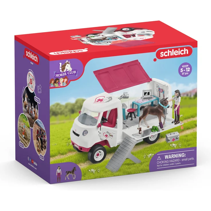 Schleich Horse Club 42439 'Mobile Tierärztin mit Hannoveraner Fohlen', ab 5 Jahren, 37 Teile, 30 x 25 x 14 cm - Preisvergleich – Bild 1