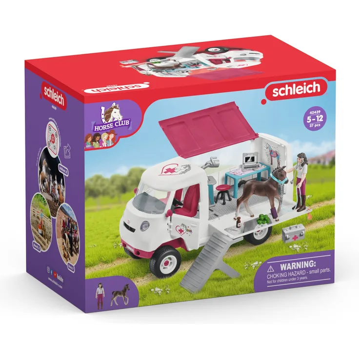 Schleich Horse Club 42439 'Mobile Tierärztin mit Hannoveraner Fohlen', ab 5 Jahren, 37 Teile, 30 x 25 x 14 cm - Preisvergleich