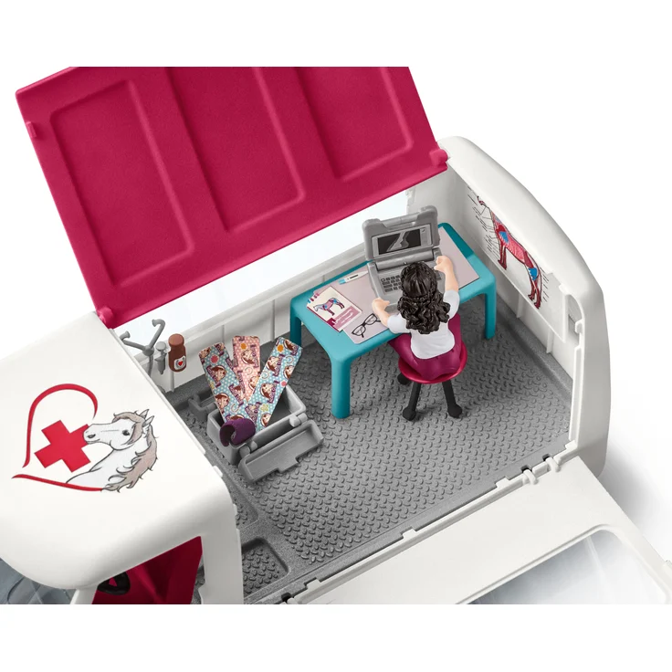 Schleich Horse Club 42439 'Mobile Tierärztin mit Hannoveraner Fohlen', ab 5 Jahren, 37 Teile, 30 x 25 x 14 cm - Preisvergleich – Bild 6