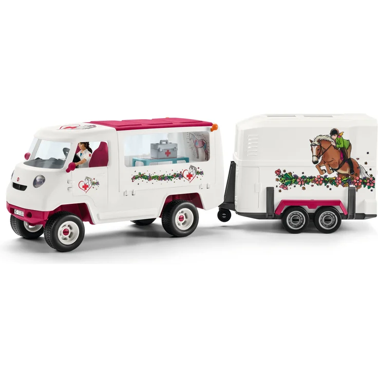 Schleich Horse Club 42439 'Mobile Tierärztin mit Hannoveraner Fohlen', ab 5 Jahren, 37 Teile, 30 x 25 x 14 cm - Preisvergleich – Bild 7