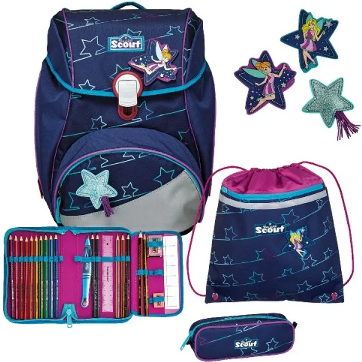 Scout Alpha Schulranzen-Set 4-tlg. Blue Star 2023