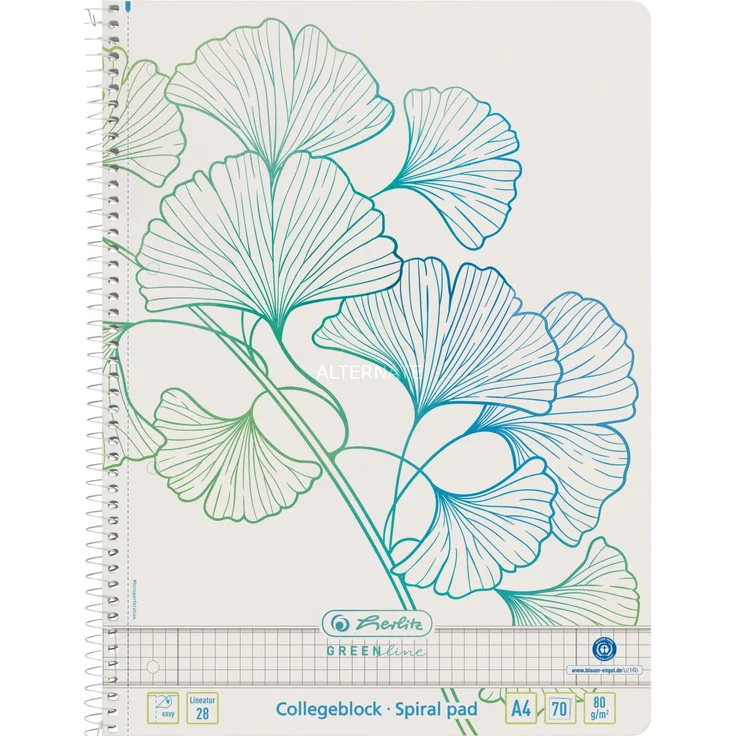 Herlitz Notizheft A5 punktiert GREENline Ginkgo
