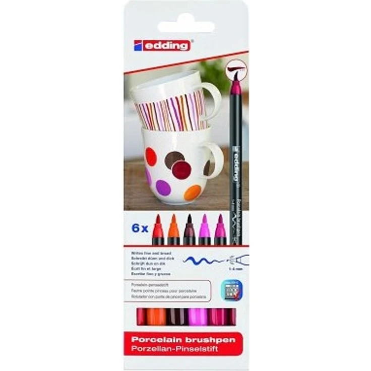 Edding 4200 | Porzellanpinselstift 1-4mm sortiert 6pcs - Preisvergleich – Bild 2