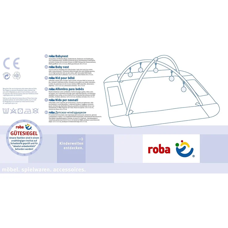 Roba 'Adam & Eule' Krabbeldecke mit Spielbogen – Bild 9