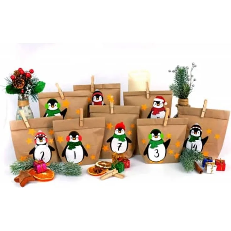 Adventskalender-Bastelset - Pinguine