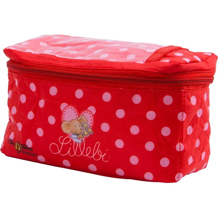 BIKE FASHION Kinder-Lenkertasche "Lillebi" Volumen ca. 1,8 l, Maße ca. B18 x H11 x T9 cm, Riemenbefestigung rot mit bunt – Bild 1