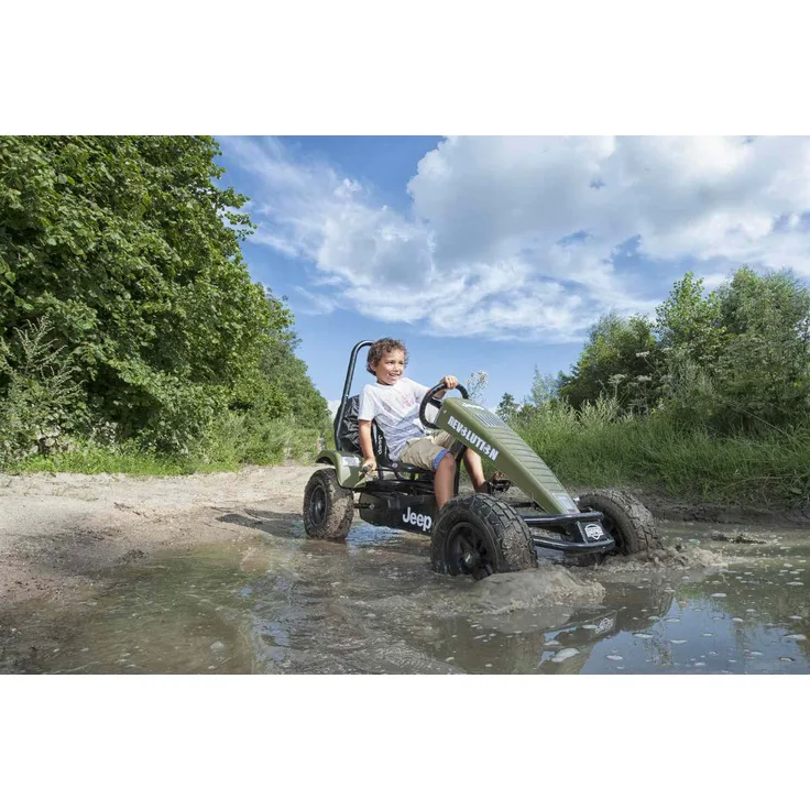 BERG Gokart Jeep Revolution BFR-3 mit Gangschaltung olivegrün inkl. Soziussitz