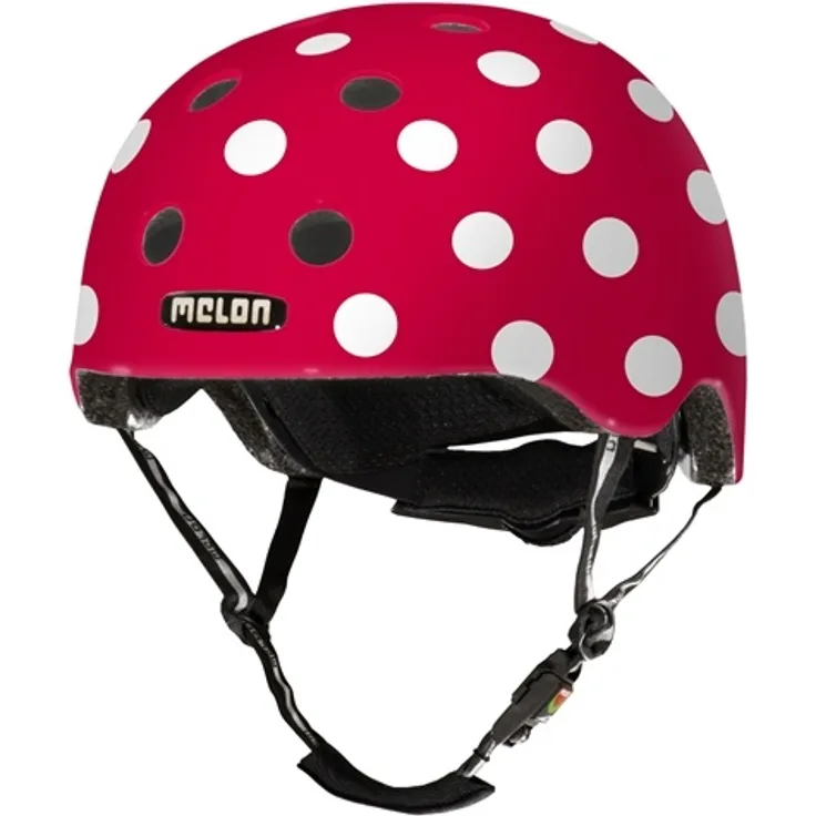 Melon Helm - Dotty White M-L (matte)