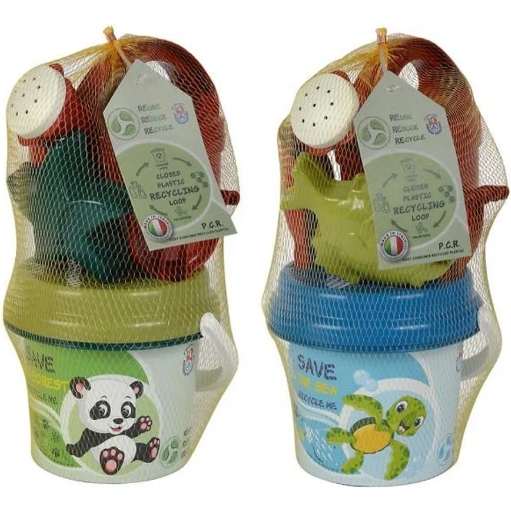 Simba Outdoor Spielzeug Sand & Strand Eimergarnitur recycelt Baby 107114565, 1x Set, zufällige Auswahl
