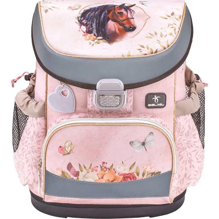 Mini-Fit Pferd Schulranzen Set 4 tlg. mit Brustgurt für Mädchen – Bild 3