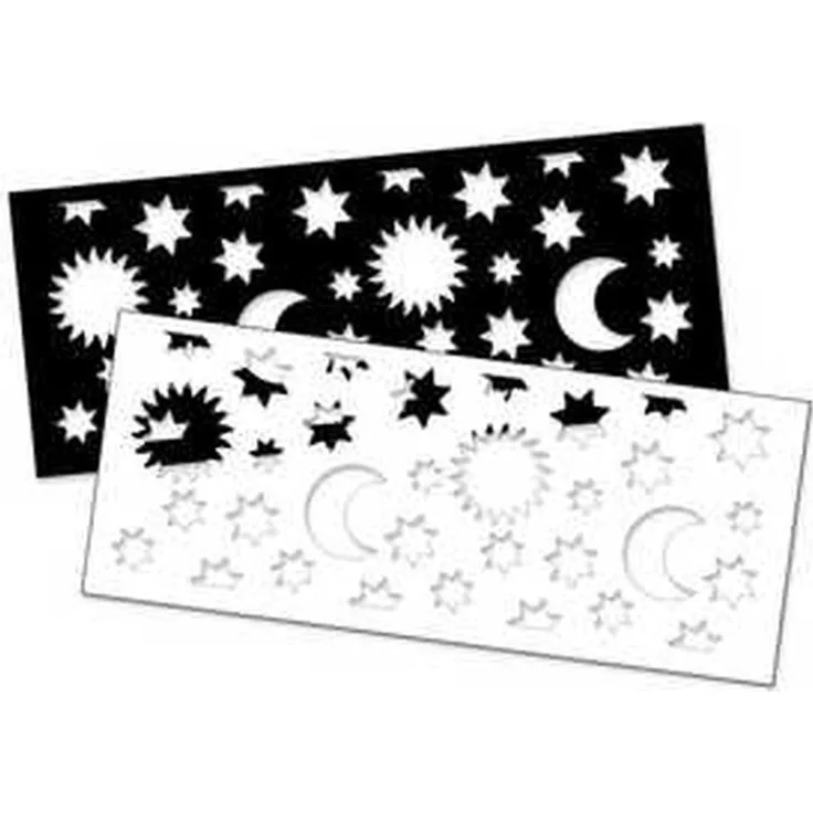 Knorr Prandell - Laternenzuschnitt vorgestanzt Sonne Mond Sterne, 10 Stück