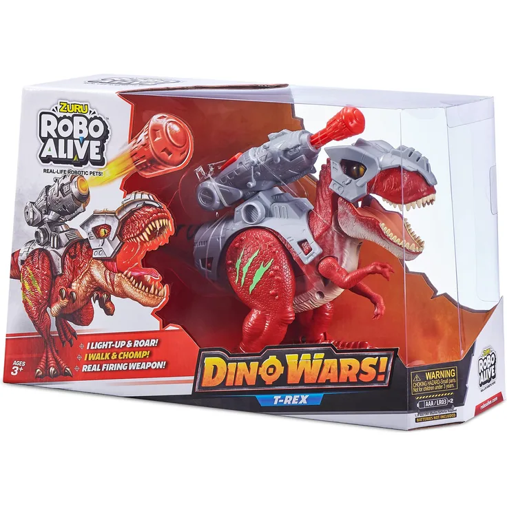 Robo Alive Dino Wars T-Rex Spielzeug, Roboterspielzeug, realistische Dinosaurier-Bewegung, Kampfpanzer (T-Rex)