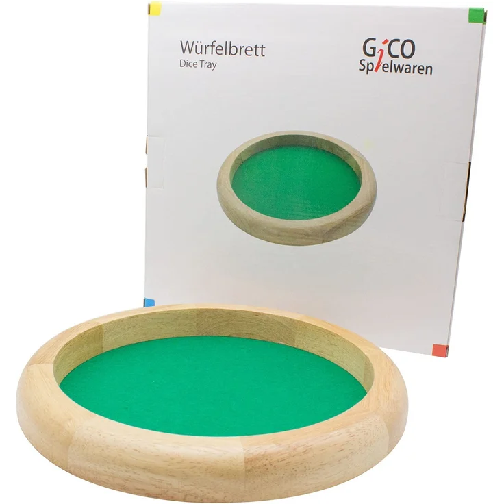 GICO Würfelteller/Würfelbrett rund und groß aus Holz Durchmesser 30 cm H 3,5 cm 7955 – Bild 1