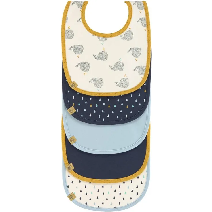 Lässig Lätzchen - Bib Value Pack 5pcs, Little Water Whale