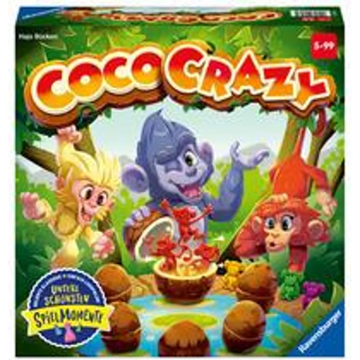 Ravensburger 20897 - Coco Crazy, Brettspiel für Kinder ab 5 Jahren, Familienspiel für Kinder und Erwachsene, Merkspiel für 2-8 Spieler Spieleranzahl: 2-8, Spieldauer (Min.): 20, Maße (B/H): 25 x 25 cm, Kinderspiel – Bild 1