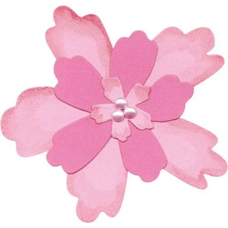 Sizzix Bigz Schablone Flowers Layers 4 14 x 17,4 x 1,9 cm 1 Stück