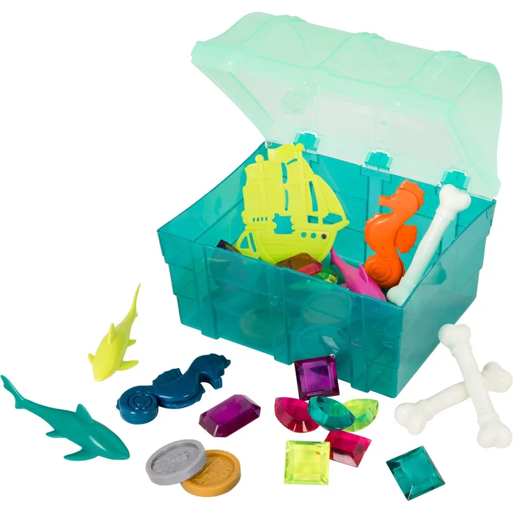 B. toys Piraten Schatztruhe Badewannenspielzeug – Wasserspielzeug, Badespielzeug für Pool und Badewanne zum Tauchen – Spielzeug für Kinder ab 6 Jahren