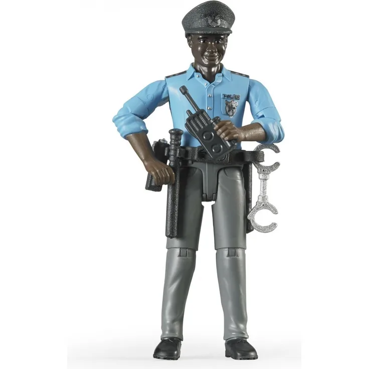 BRUDER bworld - Polizist mit dunklem Hauttyp und Zubehör