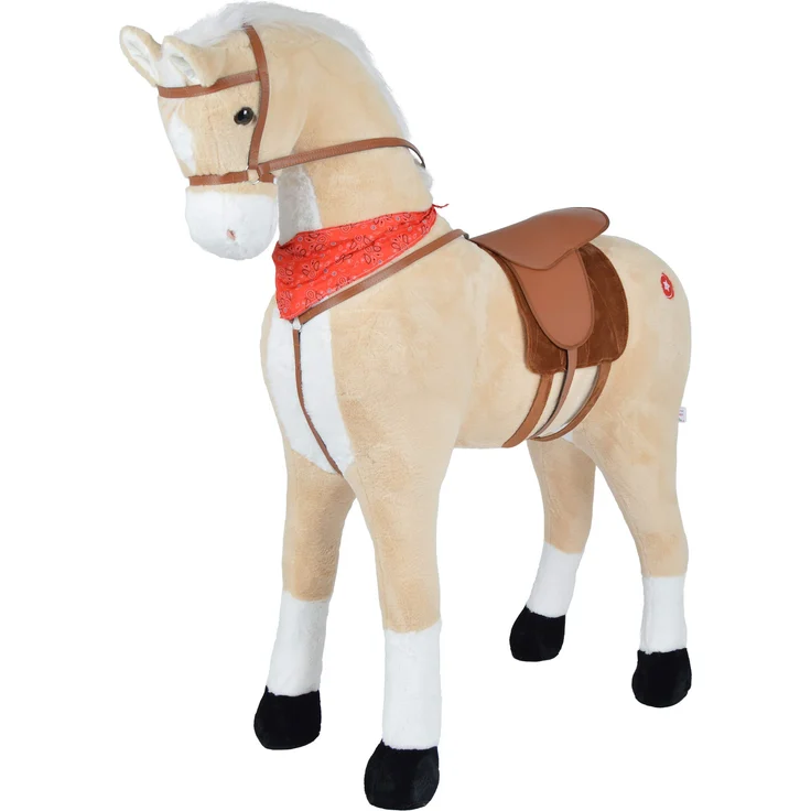 Pink Papaya Giant XXL Kinder Spielpferd zum Reiten Sternchen 125 cm | Plüschpferd | Fast lebensgroßes Pferd zum Reiten für Kinder | Stehpferd bis 100kg belastbar mit Sounds – Bild 1