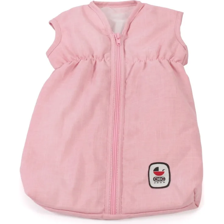 Puppenschlafsack Melange grau-rosa