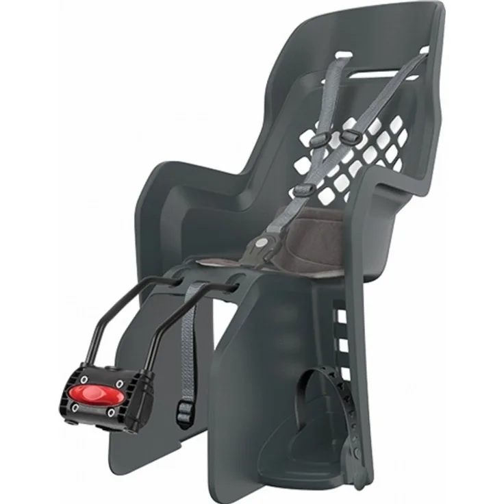 Polisport Joy CFS Fahrradsattel, Rahmenbefestigung, bis 22 kg, dunkelgrau