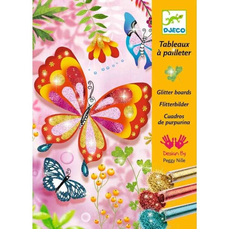 Djeco - Glitzerkarten - Butterflies