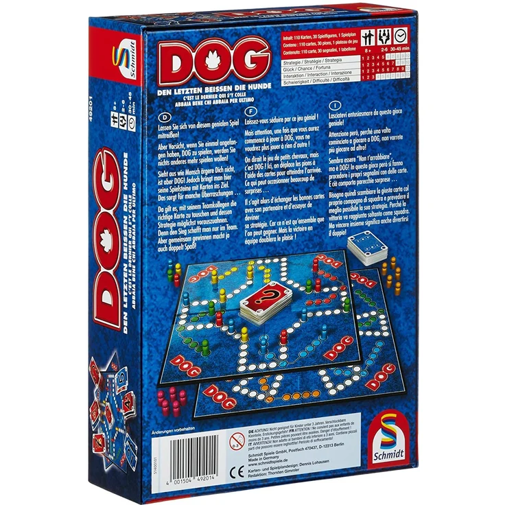 Schmidt Spiele 'DOG' Brettspiel, ab 8 Jahren, 2 - 6 Spieler, 30 - 45 min Spielzeit – Bild 5