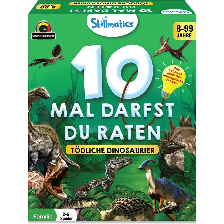 Skillmatics Kartenspiel: 10 Mal darfst du raten Tödliche Dinos | Geschenke für Kinder ab 8 Jahren | EIN schnelles Spiel mit klugen Fragen | Großer Spaß für unterwegs und Spieleabende mit der Familie