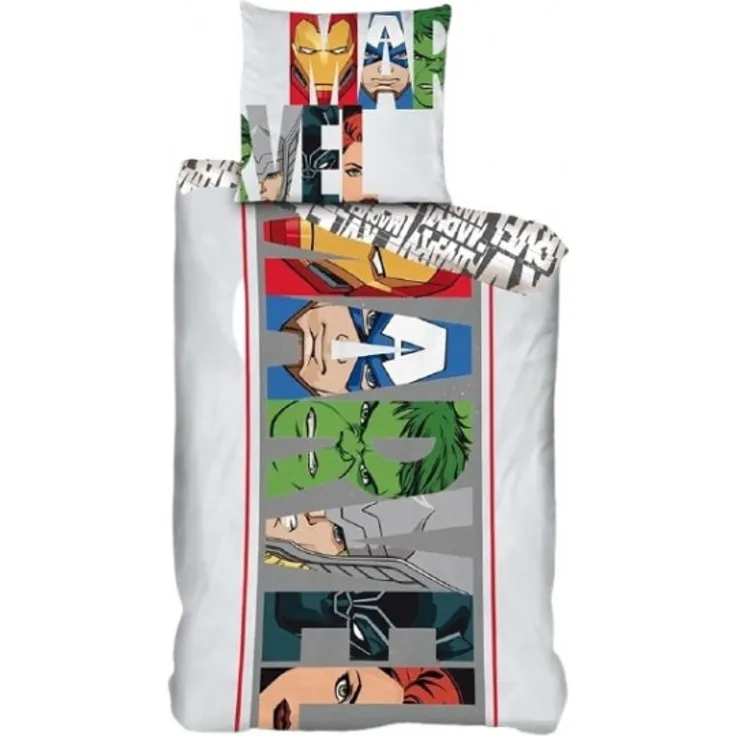 bettbezug Avengers 140 x 200 cm Mikrofaser weiß