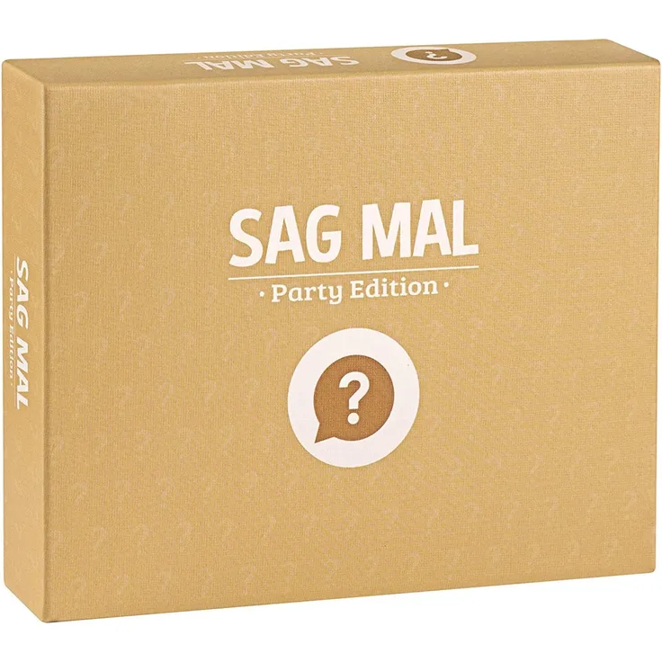 Sag mal. Party Edition Kennenlernspiel 100+ Fragen Spieler: 1+ Alter: Erwachsene Beige