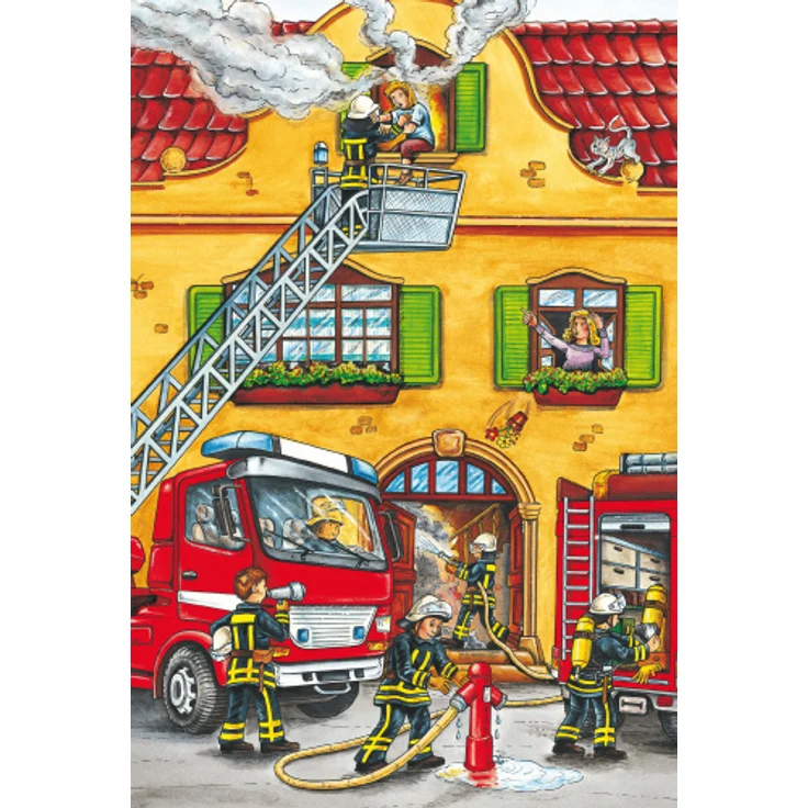 3-in-1-Puzzle Brandweer en Politie junior Karton – Bild 4