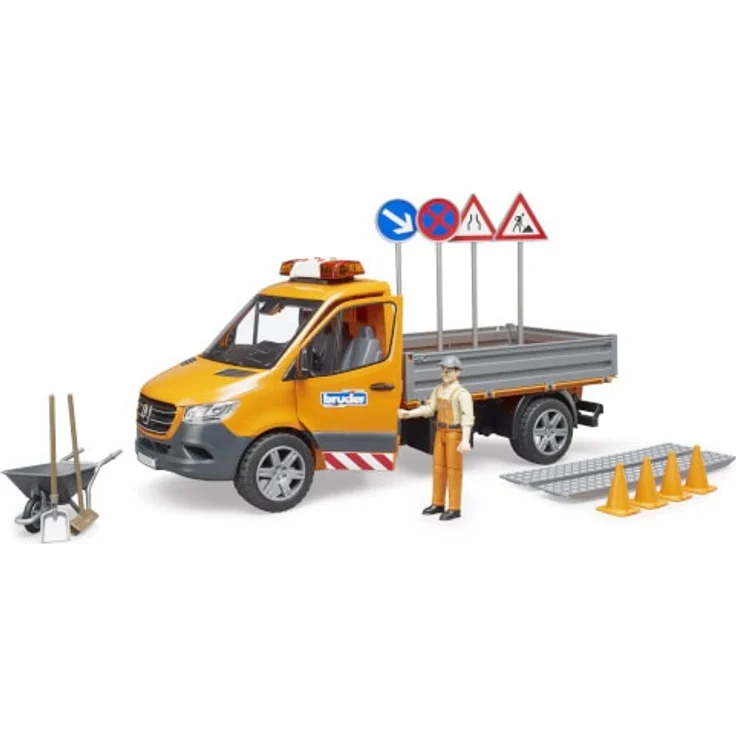 Bruder - MB Sprinter Kommunal mit Fahrer L+S Modul und Zubehör – Bild 11
