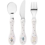 LÄSSIG Kinderbesteck Set 3-teilig Löffel Gabel Messer Edelstahl Kunststoffgriff/Cutlery 3 pcs Garden Explorer