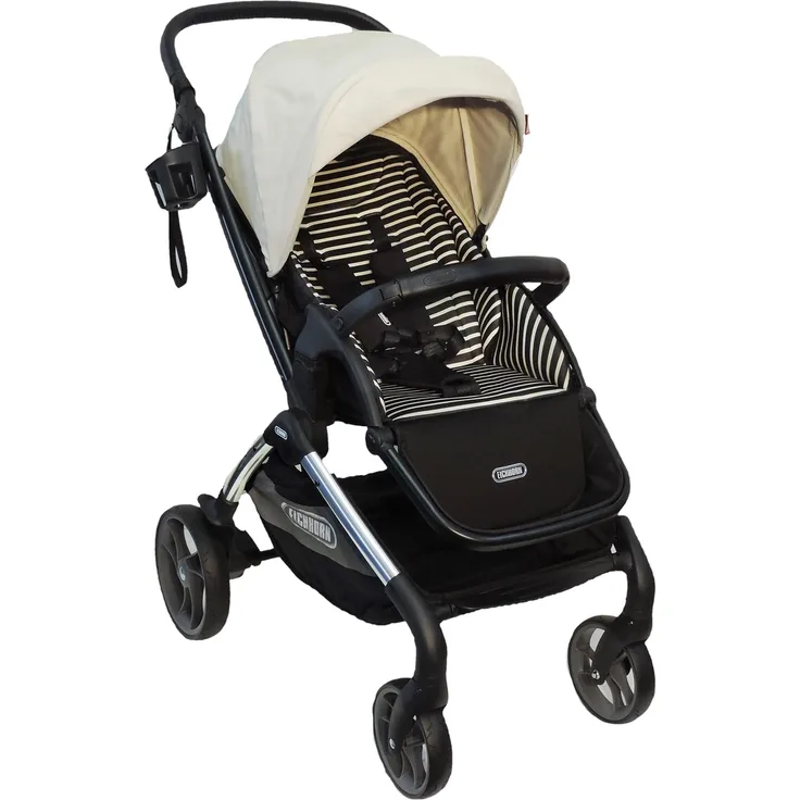 Eichhorn Buggy Alice, Jubiläumsedition mit Liegefunktion und Komforteinstieg, inklusive Zubehörset (Creme)