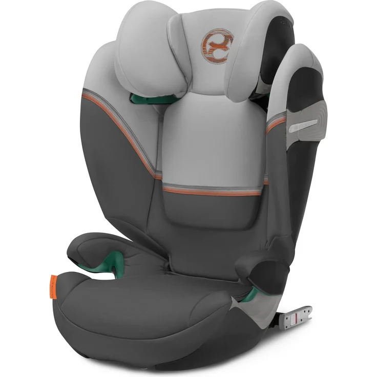 CYBEX Gold Kindersitz Solution S2 i-Fix, Für Autos mit und ohne ISOFIX, 100 - 150 cm, Ab ca. 3 bis 12 Jahre (15 - 50 kg), Lava Grey – Bild 1