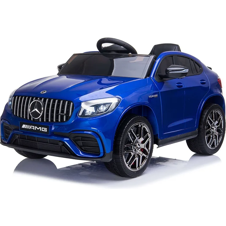 Moni Kinder Elektroauto Mercedes AMG GLC 63S, EVA-Reifen, Musik, Fernbedienung blau